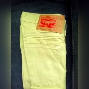 Levi's  501 34 × 34 Mustard Yellow Skinny Jeans